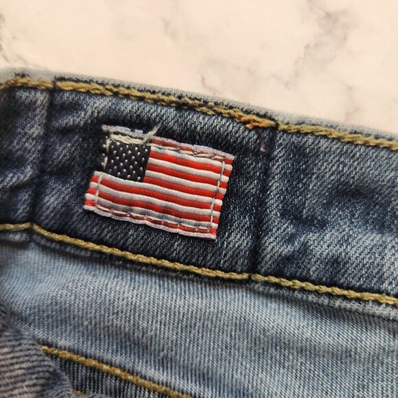 True Religion Halle Mid Rise Skinny Medium Wash Stretch Denim Jeans Women's 27 - Picture 8 of 12